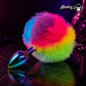 Plug anal Rainbow Arcoíris con pompón CamToyz