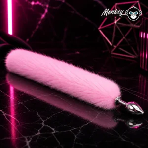 Plug anal Cotton rosado con cola